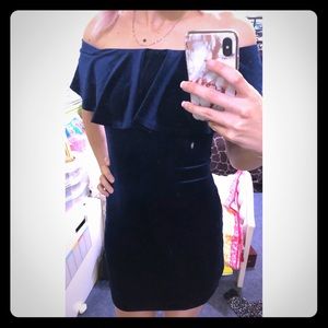 Navy blue Velvet Mini Dress